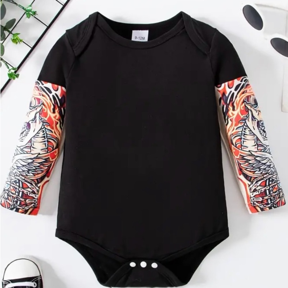 206. 🎉Infant Tattoo Sleeve Onesie